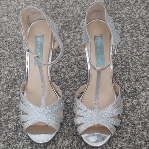Glittery Silver Heels
